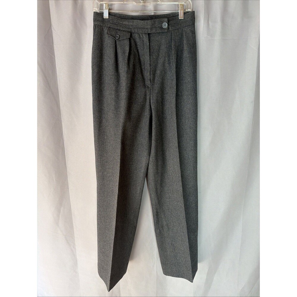 Pendleton 100% Wool Gray Trouser Pants Straight Leg Classic Office Minimalist 12